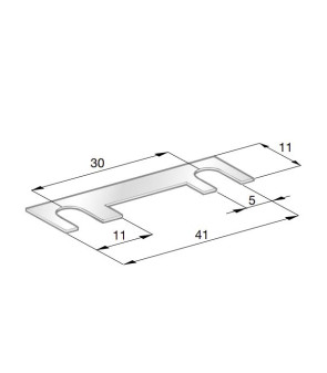 10 pieces 40A STRIP tape fuse pitch 30 mm