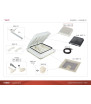 FIAMMA - White replacement dome NRW VENT 40x40 - 98683-100