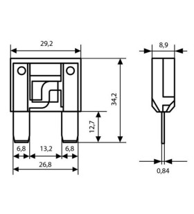 Fusible de cuchilla máxima, 12/32V - 50A