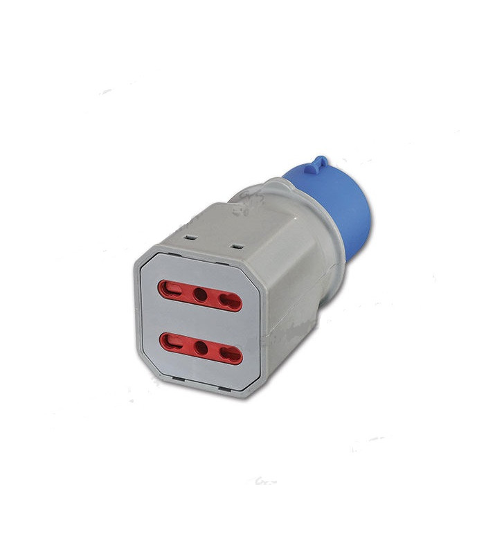 Adapter for 2 bypass sockets 230V - 16A