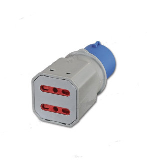 Adapter for 2 bypass sockets 230V - 16A