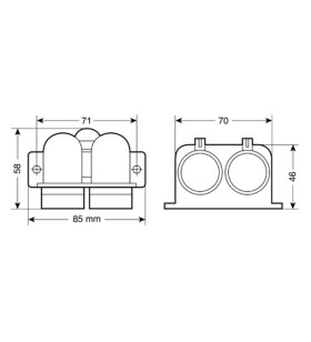 DOUBLE LIGHTER SOCKET 12 / 24V EXT-4