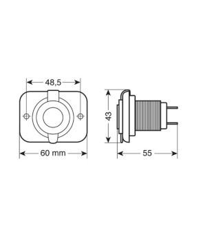 PRISE ANTIVIBRATOIRE 12/24V