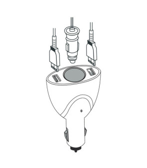 Duo-3, enchufe con USB, 12 / 24V