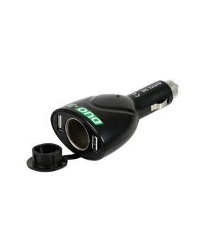Presa corrente con 2 uscite USB ed 1 uscita accendisigari 12/24V