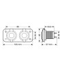 SERIEEXT2 "WATERPROOF DOUBLE SOCKET 12 / 24V"