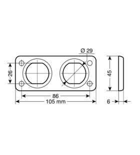 DOUBLE PANEL FOR EXT SERIES SOCKETS