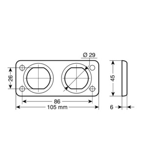 DOUBLE PANEL FOR EXT SERIES SOCKETS