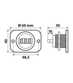 EXT9 SERIES "DIGIT VOLTIMETER 6-30 Vdc"