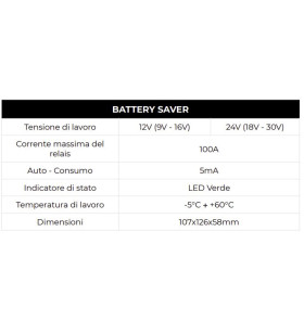 BATTERY SAVER BS 12-100 Coupe-batterie automatique NDS