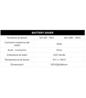 BATTERY SAVER BS 12-100 NDS staccabatt automatico