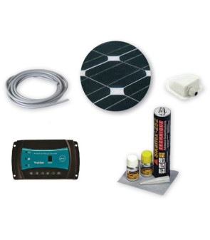 120W solar kit regulator 1 VECHLINE battery