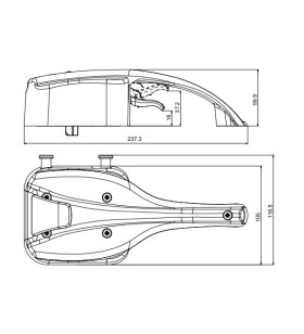 BASIC M1 ZADI black right lock complete with rotor and keys