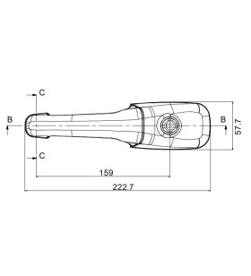 Cerradura BASIC M1 ZADI negra derecha completa con rotor y llaves