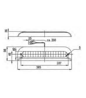 JOKON Tercera luz de freno 32 LEDs 385x98x36
