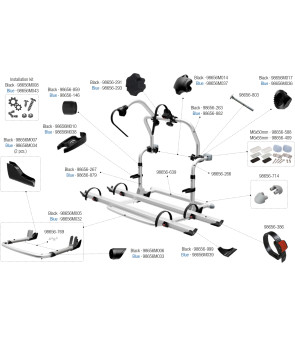 Carry-Bike PRO C BLACK Restyling 2023 mit Halterungen FIAMMA 02094-10
