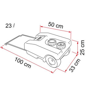 Roll Tank 23 W acque nere FIAMMA grigia 02428A01-