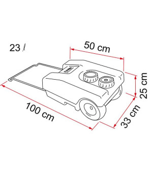 Roll Tank 23 W acque nere FIAMMA grigia 02428A01-