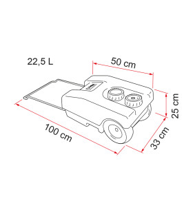 Roll Tank 23 F acqua potabile FIAMMA blu - 02428A01A