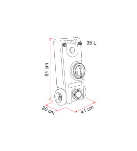 Roll Tank 40 W acque nere FIAMMA grigia  08307-01-