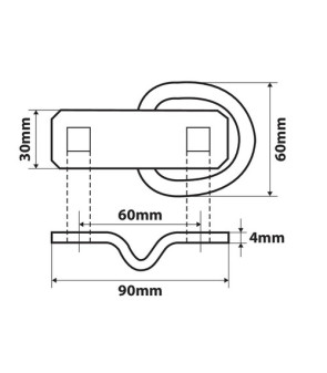 PAAR ANKERHAKEN G3 "60x90 mm 800 kg"