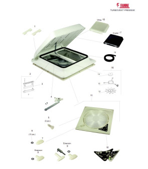 FIAMMA Turbo Vent Premium capacitive panel assembly kit