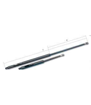 PAIR of gas springs 700-300-250 steel rod Ø8