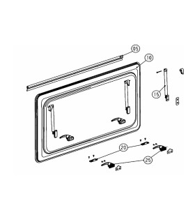 RED BUTTON HANDLE LATCH FOR SEITZ C2 WINDOWS - BG1383