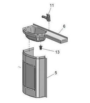 SINK 829X288 COL. ALUMINUM 3/06