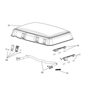 Dome bar version with white edge MIDI HEKI without fixing parts