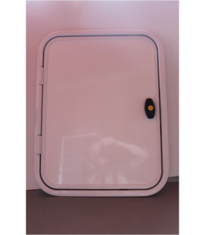 Portellone 640x400 completo telaio alluminio verniciato bianco