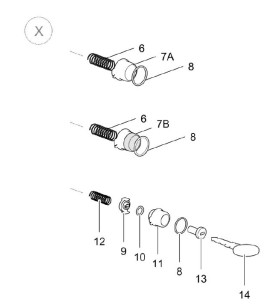 Magnetic button all doors Service Door THETFORD - 26622