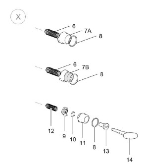 Pulsante magnetico tutti gli sportelli Service Door THETFORD - 26622