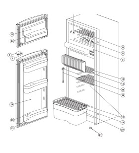 LARGE clip refrigerator shelf Thetford - N3000 - 69251408