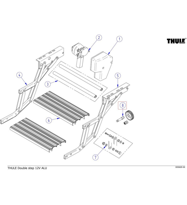 THULE DOUBLE STEP gear repair kit 1500602282