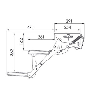 GRADINO MANUALE LIPPERT 10753L DOPPIO 610 mm