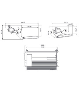 GRADINO ELETTRICO 550 mm LIPPERT 10750 T  BASCULANTE SINGOLO