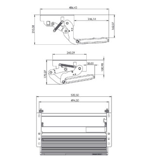 MARCHE MANUELLE LIPPERT 12473 T 440 MM BASCULANT SIMPLE