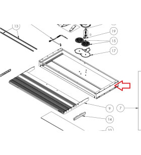 Côté droit - gauche en aluminium extrudé pour l'étape 10856