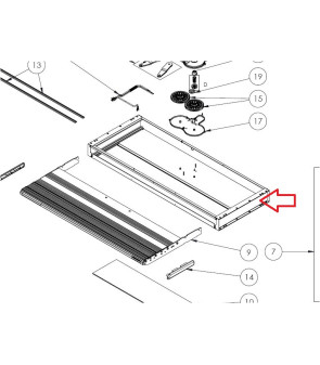 Droite - côté gauche en aluminium extrudé pour l’étape 10856, 856-077-01, 425886