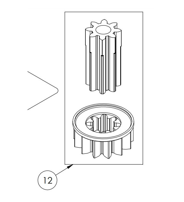 SHAFT-PINION GROUP 10856 NEW STEP PROJECT 2000