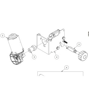 Unidad reductora + soporte izquierdo para pasos 10570 - 10574 - 5 - 6 PROJECT 2000 (si matr. Posterior a 000154406)