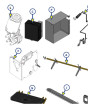 Reducer unit + left bracket for steps 10570 - 10574 - 5 - 6 PROJECT 2000 (if matr. After 000154406)