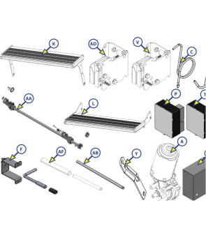 Grupo reductor + soporte peldaño derecho 10570 - 10575 40FD PROJECT 2000