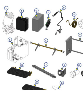 Ensemble réducteur + support marches droite 10570 - 10575 40FD PROJECT 2000