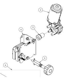 Ensemble réducteur + support marches droite 10570 - 10575 40FD PROJECT 2000