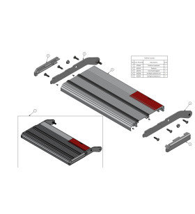 Rutschfester Podestbausatz für Trittstufe 10750/4 Lippert