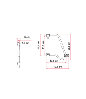 Security 46 PRO oberer Griff - Weiß FIAMMA