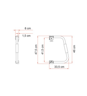 Maniglione salita Security 46 - White FIAMMA 03513A01-