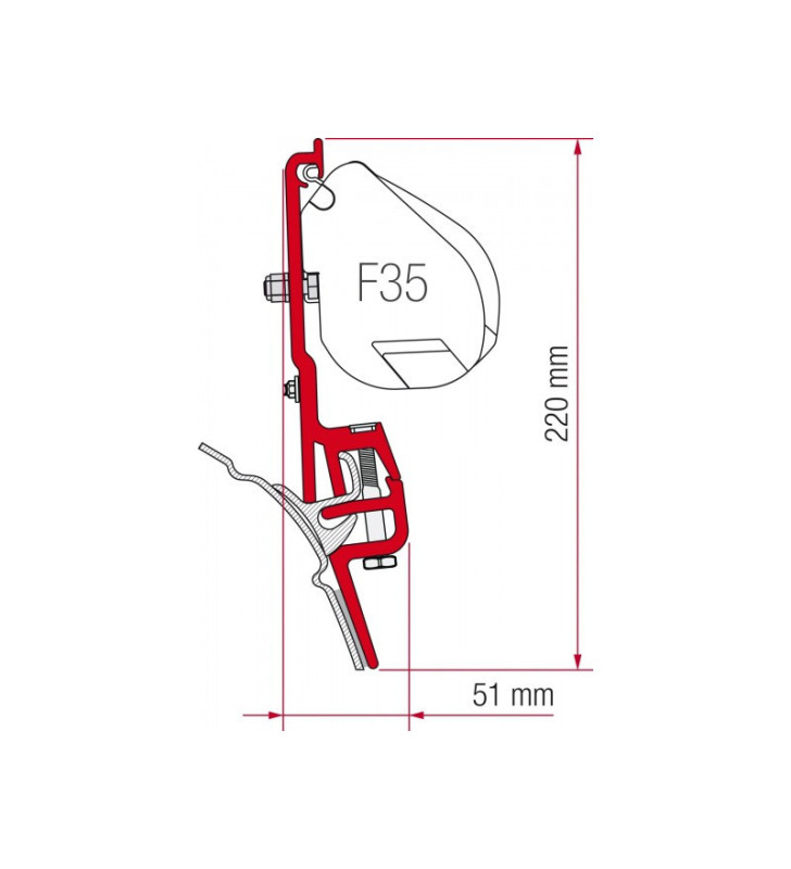 Kit de montage de véranda Fiamma BRANDRUP VW T4